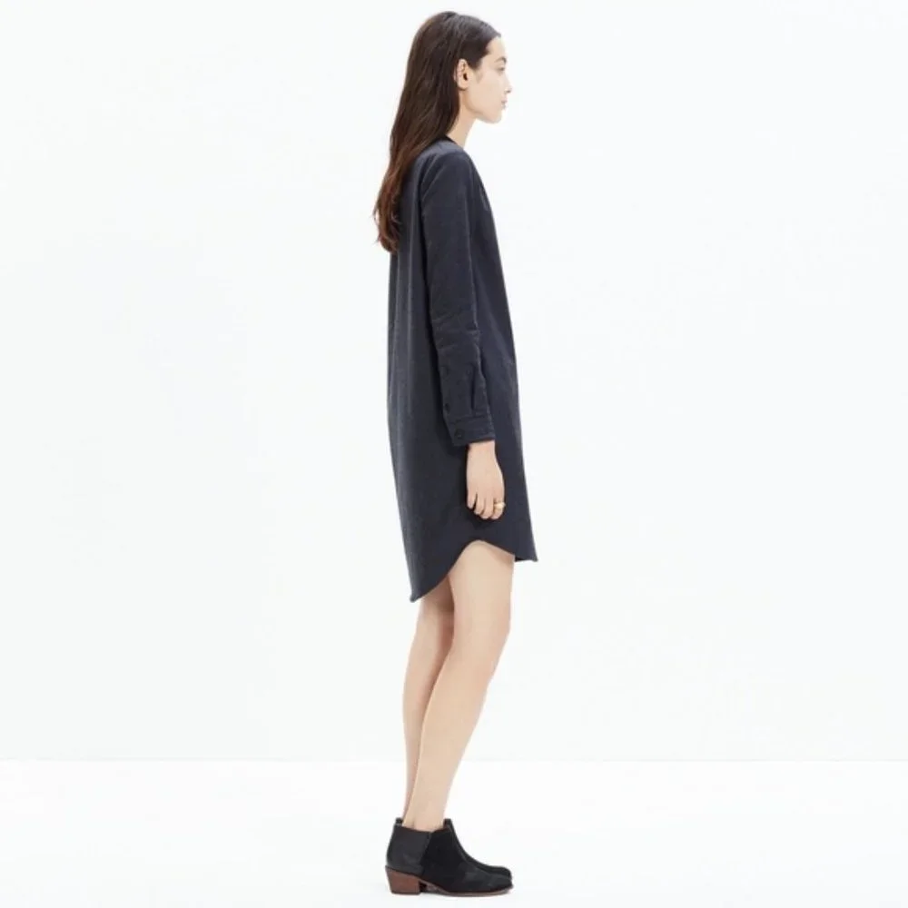 Madewell Latitude Shirtdress in Charcoal Gray Size M EUC - Picture 3 of 14